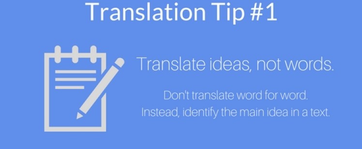 Translation tip #1: Translate ideas, not words
